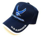 United States Air Force 3D Wings Logo Blue Adjustable Hat