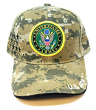 United States Army Seal Logo w/ Stars Digital Camo Adjustable Hat