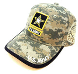 United States Army Strong Digital Camo Black Border Star Adjustable Hat
