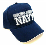 United States Navy 3D Text Blue Adjustable Hat