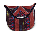 Brown & Red Aztec / Navajo All Over Print Crown Black Bill Snapback