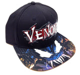 Marvel Comics Venom 3D Text Rubber Logo Sublimated Bill Snapback