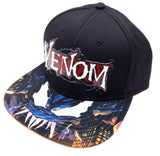 Marvel Comics Venom 3D Text Rubber Logo Sublimated Bill Snapback