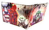 DC Comics The Joker Sublimated Graphic Print PU Faux Leather Men's Bifold Wallet