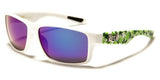 Locs Classic Square Weed Leaf Wrap Around Sport Sunglasses