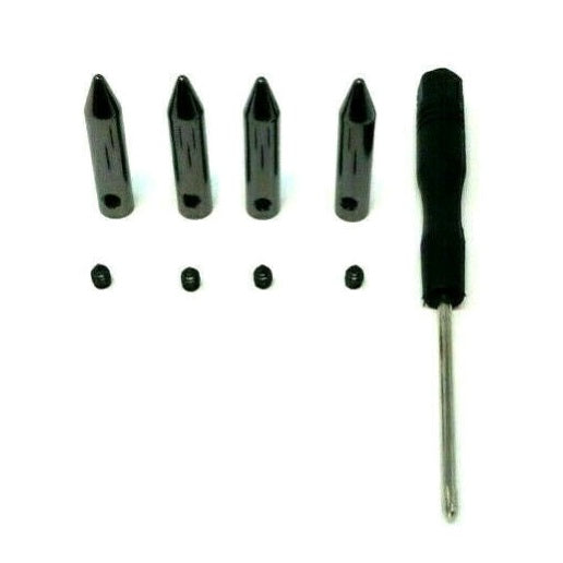 Metal Aglets Shoe Lace Tips Screw On 4 Pieces 2 Pairs