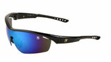 Khan Semi Rimless Sport One Piece Lens Wrap Around Sunglasses