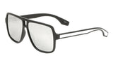 Sleek Square Flat Top Retro Aviator Sunglasses