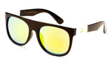 Flat Top Square Gold Marijuana Weed Leaf Sunglasses