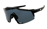 Oversized Semi Rimless Sport Shield Wrap Around Aviator Sunglasses