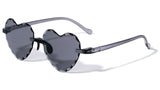 Kids Beveled Heart Shaped Sunglasses