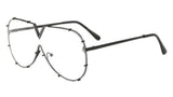 Rimless Oversized One Piece Shield Luxury Aviator Sunglasses