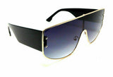 Oversized XL Wrap Around One Piece Lens Shield Aviator Sunglasses