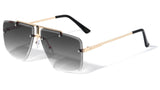 Luxury Elite Rimless Square Aviator Sunglasses