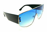 Oversized XL Wrap Around One Piece Lens Shield Aviator Sunglasses