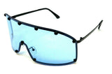 Futuristic Wrap Around One Piece Shield Lens Luxury Aviator Sunglasses