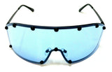 Futuristic Wrap Around One Piece Shield Lens Luxury Aviator Sunglasses