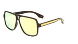 Sleek Square Flat Top Retro Aviator Sunglasses