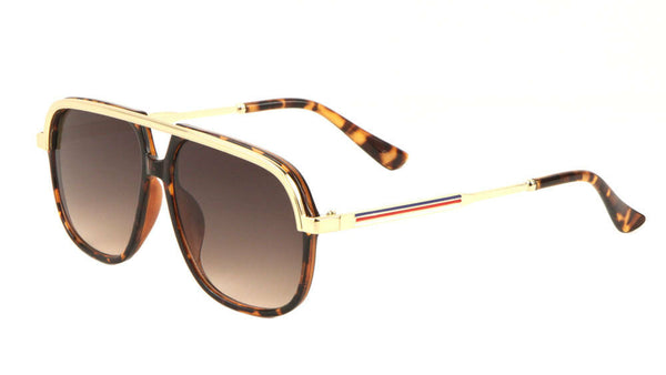 Apex Square Classic Retro Flat Top Aviator Sunglasses