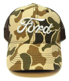 Ford Mesh Trucker Adjustable Camouflage Curved Bill Snapback Hat