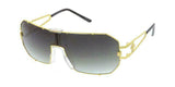 Gazelle Hustler Flat Top Oversized Luxury Shield Aviator Sunglasses