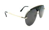 Star Brow Bar Semi Rimless Luxury Pilot Aviator Sunglasses