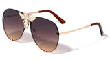 3D Killer Bee Luxury Hip Hop Aviator Sunglasses Floating Lenses