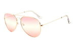 Classic Pilot Aviator Sunglasses w/ Triple Gradient Lenses