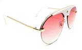 Star Brow Bar Semi Rimless Luxury Pilot Aviator Sunglasses