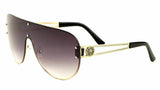 Kleo Lionhead Oversized Flat Top Luxury Sunglasses