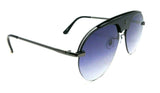 Star Brow Bar Semi Rimless Luxury Pilot Aviator Sunglasses