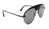 Star Brow Bar Semi Rimless Luxury Pilot Aviator Sunglasses
