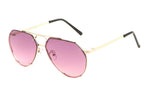 Floating Flat Lens Aviator Sunglasses w/Brow Bar