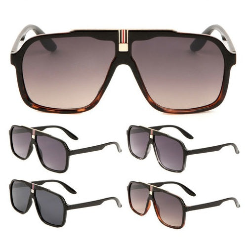 Classic Turbo Square Elegant Retro Aviator Sunglasses