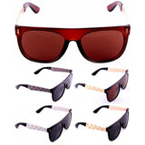 Square Marijuana Weed Leaf Print Retro Hip Hop Sunglasses