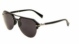 Luxury Half Rim Retro Pilot Aviator Sunglasses