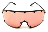 Futuristic Wrap Around One Piece Shield Lens Luxury Aviator Sunglasses