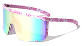 Montego Bay XL Oversized Rimless Wrap Around Shield Aviator Sunglasses