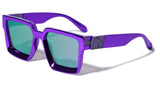 Metallic Oversized Thick Bold Square Luxury Sunglasses