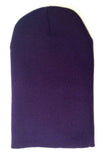 Solid Plain Blank Long Uncuffed Winter Knit Beanie Hat
