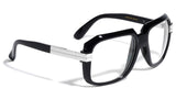 Gazelle Emcee Square Oversized Hip Hop Luxury Aviator Sunglasses w/ Clear Lenses