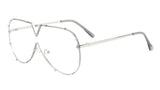Rimless Oversized One Piece Shield Luxury Aviator Sunglasses