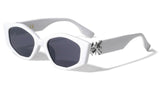 Women's Slim Geometric Thick Bold Wide Cat Eye Luxury Sunglasses