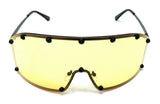 Futuristic Wrap Around One Piece Shield Lens Luxury Aviator Sunglasses